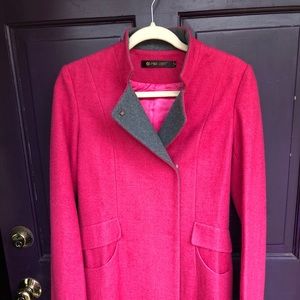 Hot pink wool coat NWOT